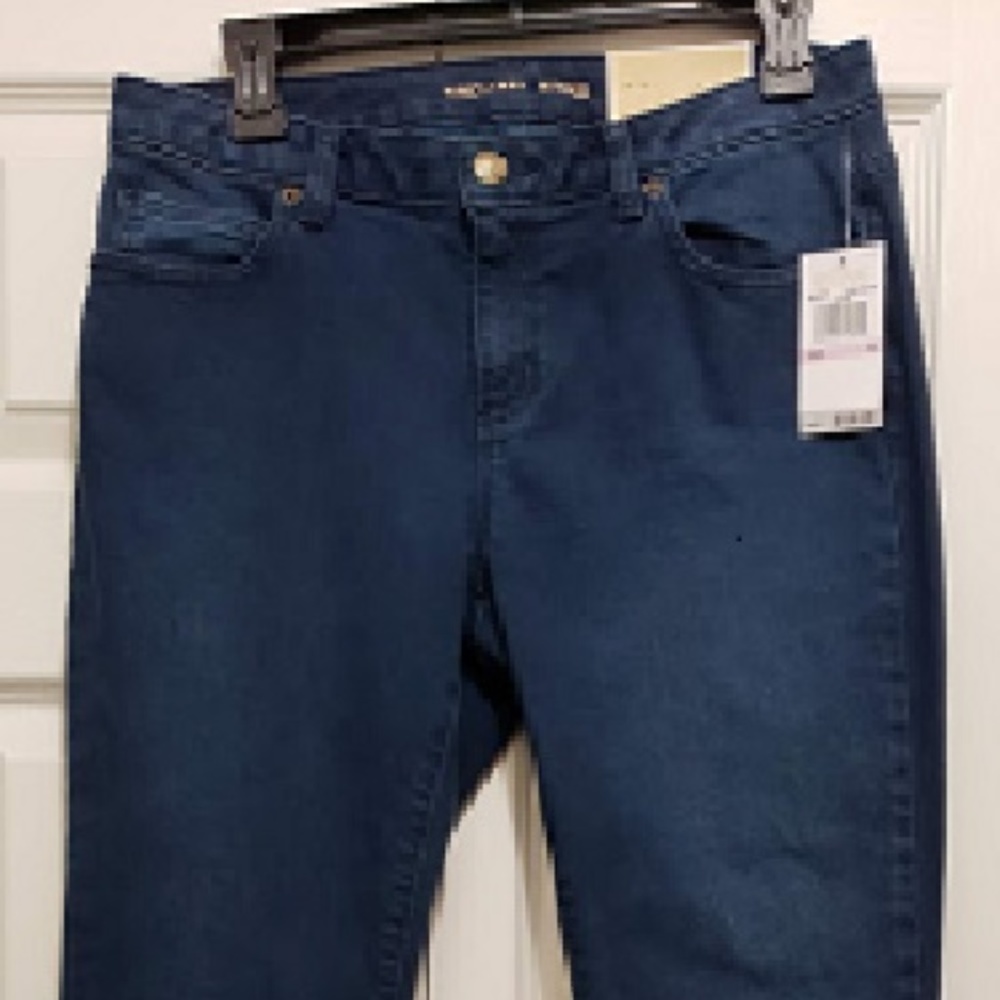 MICHAEL KORS Womens Raw Step Hem Izzy Skinny Jeans